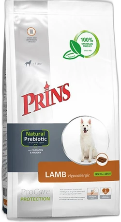 Prins Procare Protection Lamb Hypoallergic 15 KG is hondenbrokken voer van de smaak lam voor gevoelige honden Prins Procare Protection Lamb Hypoallergic 15 KG zak