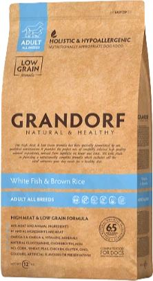 Grandorf White Fish & Brown Rice Adult All Breeds - 3kg Verpakking Hondenvoer