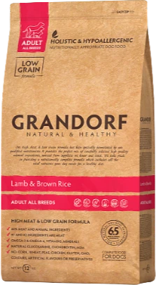Grandorf Lamb & Brown Rice - Adult All Breed - 3kg Verpakking Hondenvoer