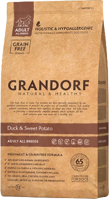 Grandorf Duck & Sweet Potato Adult All Breeds - 3kg Verpakking Hondenvoer