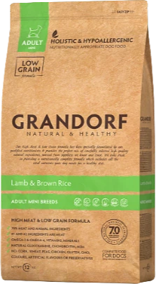 Grandorf Lamb & Brown Rice Adult Mini-Breeds - 3kg Verpakking Hondenvoer