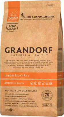 Grandorf Lamb & Brown Rice Junior All Breeds - 3kg Verpakking Hondenvoer