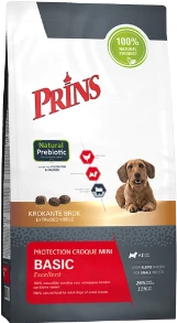 Prins Protection Croque Mini Basic Excellent 2 kg Verpakking Hondenvoer Prins Protection Croque Mini Basic Excellent 2 kg Verpakking Hondenvoer