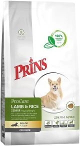 Prins Lamb & Rice Senior Hypoallergenic Croque 10 kg Verpakking Hondenvoer Prins Lamb & Rice Senior Hypoallergenic Croque 10 kg Verpakking Hondenvoer