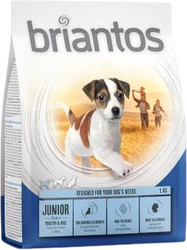 Briantos Junior Poultry & Rice 1kg Hondenvoer Verpakking Briantos Junior Poultry & Rice 1kg Hondenvoer Verpakking