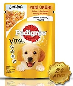 Pedigree Vital Protection Junior Sachets Met Kip En Rijst In Gelei 24 X 100G