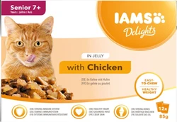 Iams Delights Pouch Multipack Senior Chicken Jelly 12 x 85 gr