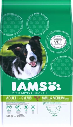 Iams Dog Adult Small - Medium Kip 3 kg