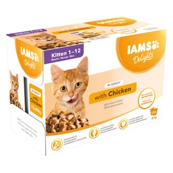 IAMS  Naturally Kitten en Senior 12x85g