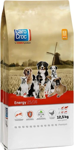 Carocroc Premium Energy 25/16 12,5 kg - Hond