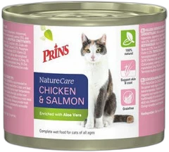 Prins NatureCare kip met zalm natvoer kat blik van 200 gram