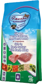 Renske Super Premium Turkey & Duck 12 kg Hondenvoer Verpakking Renske Super Premium Turkey & Duck 12 kg Hondenvoer Verpakking