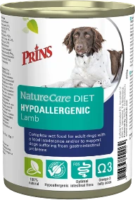 Prins NatureCare Diet Dog Hypoallergenic Lamb 400 gr Hondenvoer Verpakking