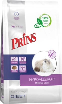 Prins Vitalcare Dieet Hypoallergic Moderate Calorie 5 kg Kattenvoer Verpakking