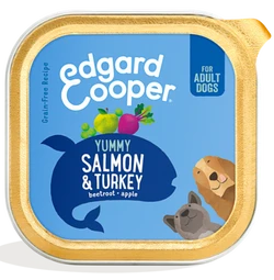 Edgard & Cooper hond Zalm & kalkoen Kuipje 18x300gr