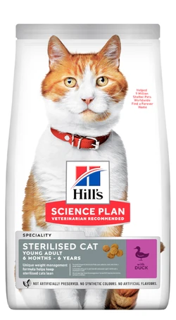 Hill's Science Plan Sterilised Cat Young Adult Droogvoer Eend