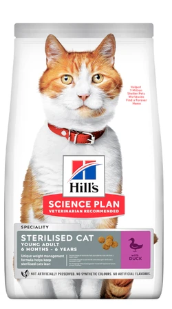 Hill's Science Plan Sterilised Cat Young Adult Droogvoer Eend