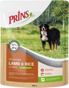 Prins Lamb & Rice Complete 600 gram Hondenvoer Verpakking 