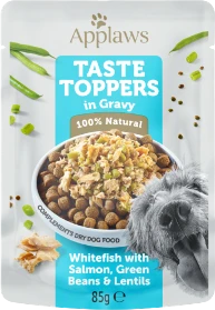 Applaws Taste Toppers Gravy Salmon Pouch 85 gr Hondenvoer Verpakking
