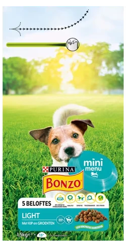 Bonzo Mini Menu Light Hondenvoer met Kip en Groenten 1,5