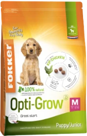Fokker Puppy/Junior Opti-Grow M 13 kg Hondenvoer Verpakking Fokker Puppy/Junior Opti-Grow M 13 kg Hondenvoer Verpakking