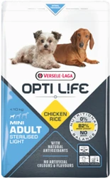 Versele-Laga Opti Life Adult Sterilised/Light Mini 2,5kg Hondenvoer Verpakking