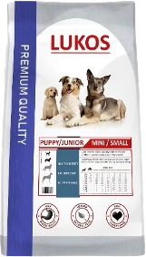 Lukos Puppy Junior Mini/Small 1 kg Hondenvoer Verpakking