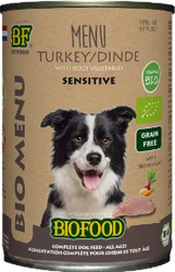 BF Petfood Bio Menu Turkey/Dinde 400 gr Hondenvoer Verpakking