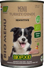 BF Petfood Bio Menu Turkey/Dinde 400 gr Hondenvoer Verpakking