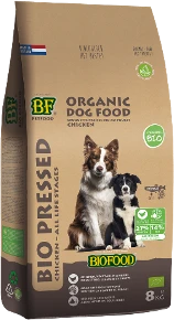 BF Petfood Bio Menu Pressed Chicken All Life Stages 8 kg Hondenvoer Verpakking BF Petfood Bio Menu Pressed Chicken All Life Stages 8 kg Hondenvoer Verpakking