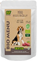 BF Petfood Bio Menu Beef/Boeuf Extra Meat Chunks 150gr Hondenvoer Verpakking BF Petfood Bio Menu Beef/Boeuf Extra Meat Chunks 150gr Hondenvoer Verpakking