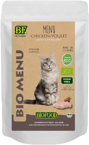BF Petfood Biologisch Chicken/Poulet With Cranberry 100 gr Kattenvoer Verpakking