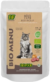 BF Petfood Biologisch Beef/Boeuf With Cocos & Pumpkin 100gr Kattenvoer Verpakking
