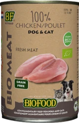 BF Petfood Bio Meat 100% Chicken/Poultry 400 gr Hondenvoer Verpakking