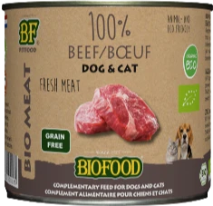 BF Petfood Bio Meat 100% Beef/Boeuf 200 gr Hondenvoer Verpakking