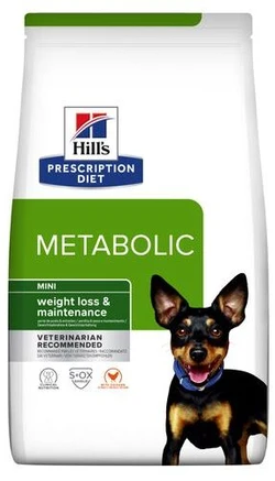 Hill's Prescription Diet Metabolic Mini Weight Management hondenvoer met Kip 1kg zak