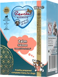 Renske Freshly Prepared Salmon Grainfree 185 g Hondenvoer Verpakking Renske Freshly Prepared Salmon Grainfree 185 g Hondenvoer Verpakking