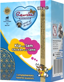 Renske Renske Freshly Prepared Puppy Chicken & Lamb 185 g Hondenvoer Verpakking