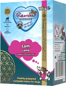 Renske Freshly Prepared Lamb Grainfree 185 g Hondenvoer Verpakking