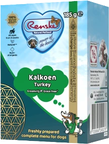 Renske Freshly Prepared Turkey Grainfree 185 g Hondenvoer Verpakking