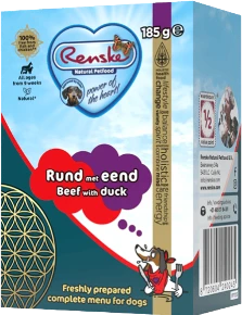 Renske Freshly Prepared Beef & Duck 185 g Hondenvoer Verpakking