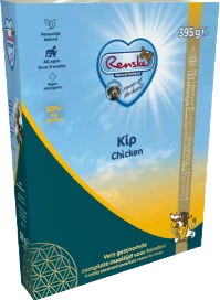 Renske Freshly Steamed Chicken 395 g Hondenvoer Verpakking