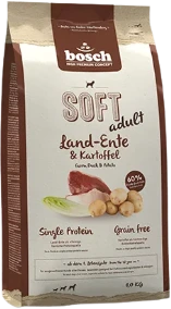 Bosch HPC Soft/Plus Adult Duck & Potato 2,5 kg Hondenvoer Verpakking Bosch HPC Soft/Plus Adult Duck & Potato 2,5 kg Hondenvoer Verpakking