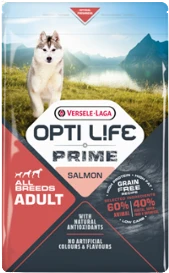 Versele-Laga Opti Life Prime Adult Salmon 12,5kg Hondenvoer Verpakking Versele-Laga Opti Life Prime Adult Salmon 12,5kg Hondenvoer Verpakking