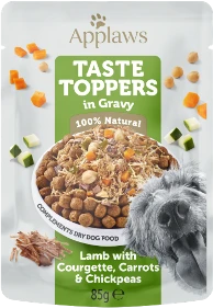 Applaws Taste Toppers Gravy Lamb Pouch 85g Hondenvoer Verpakking
