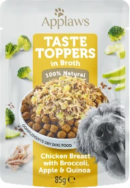 Applaws Taste Toppers Broth Chicken Pouch 85g Hondenvoer Verpakking