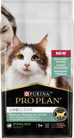 Pro Plan Liveclear Sterilised Adult Zalm 10kg Hondenvoer Verpakking