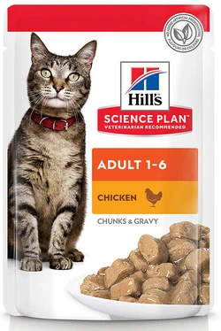 Hill's Feline Maaltijdzakjes Adult 85 g - Kattenvoer - Kip