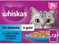 Whiskas Maaltijdzakjes 7+ Vis Selectie in Gelei 12x85