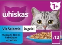 Whiskas Maaltijdzakjes 1+  Vis Selectie in Gelei 12x85